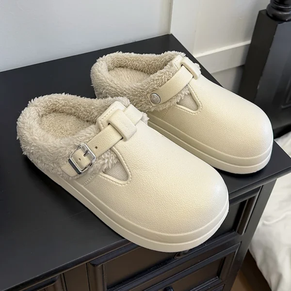 Chaussons boots femme en polaire pour hiver