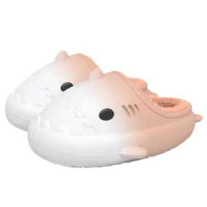 Chaussons Requin Dégradé blanc rose -  Doux et élégants