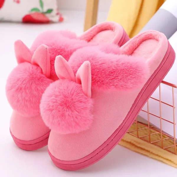 chaussons Lapin rose