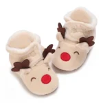 Chaussons de Noël pour bébé avec motif cerfs