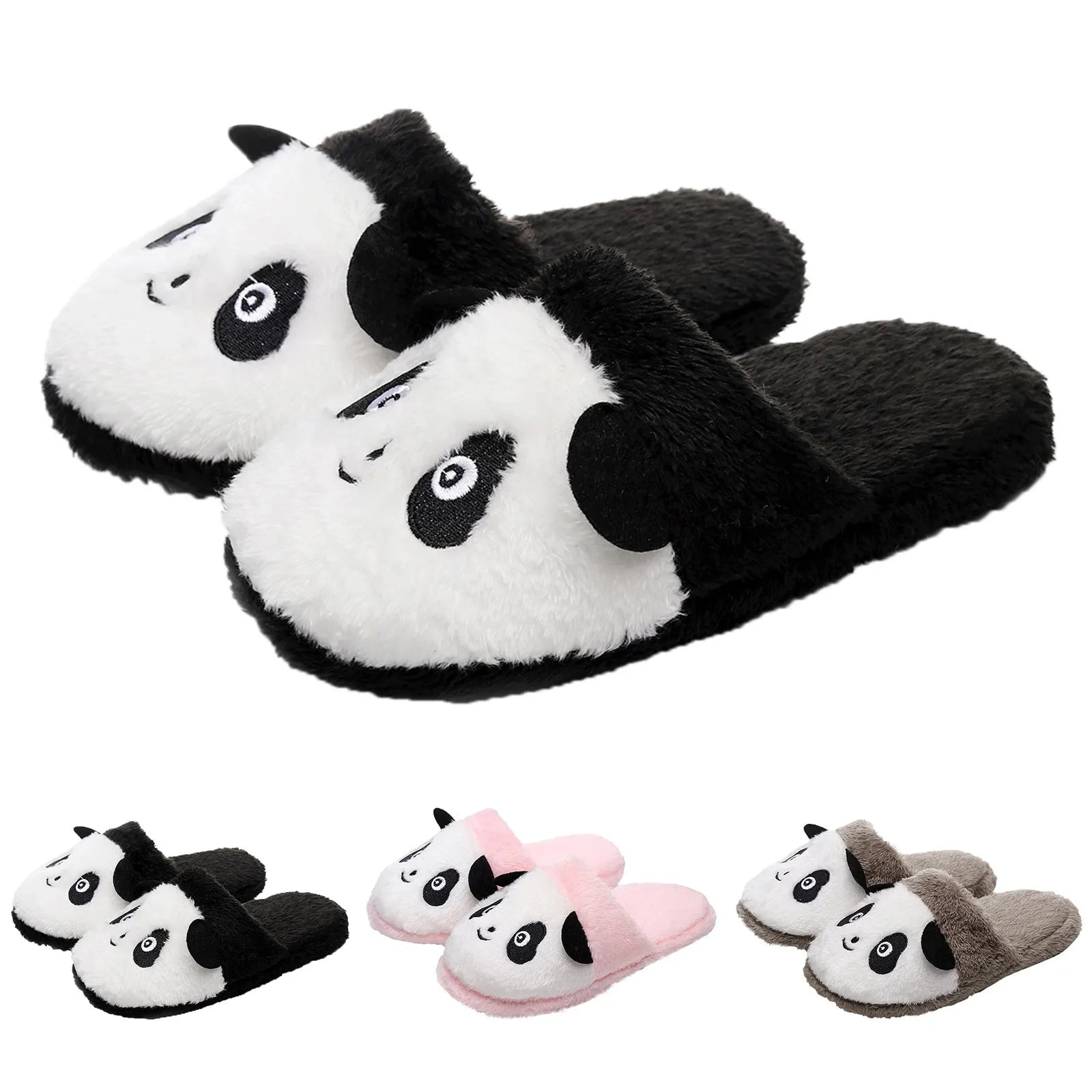 chaussons panda confortables
