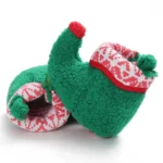 Chausson de Noël enfant rouge et vert festif