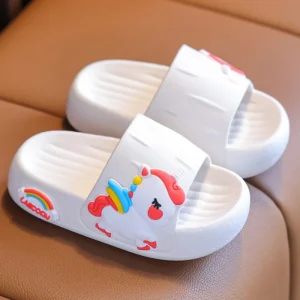 Chaussons Licorne Été Enfant blanc chic