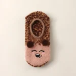 Chaussons chaussettes hérisson motif café pour hiver