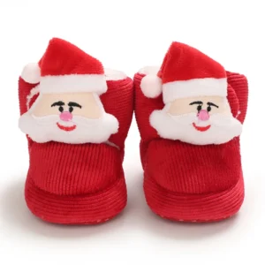 Chaussons de Noël bébé père Noël
