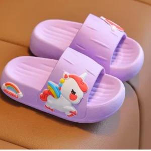 Chaussons licorne violets