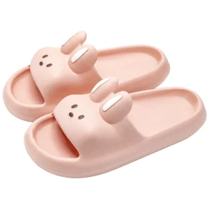 Chaussons lapin été femme doux légers