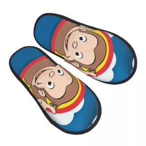 chaussons singe George bleu