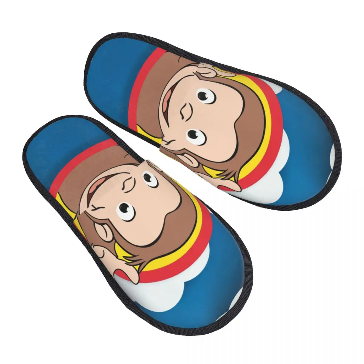 chaussons singe George bleu