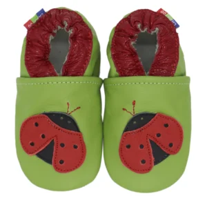 Chaussons bébé cuir garçon motif crocodile