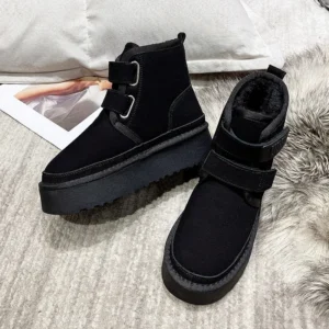 bottines chaussons suédine