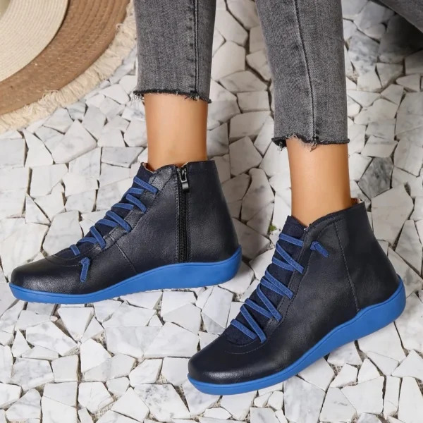 Bottines chaussons femme avec semelle souple