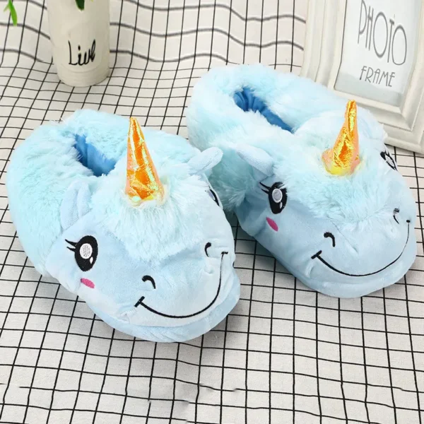 chaussons licorne femme fourrés
