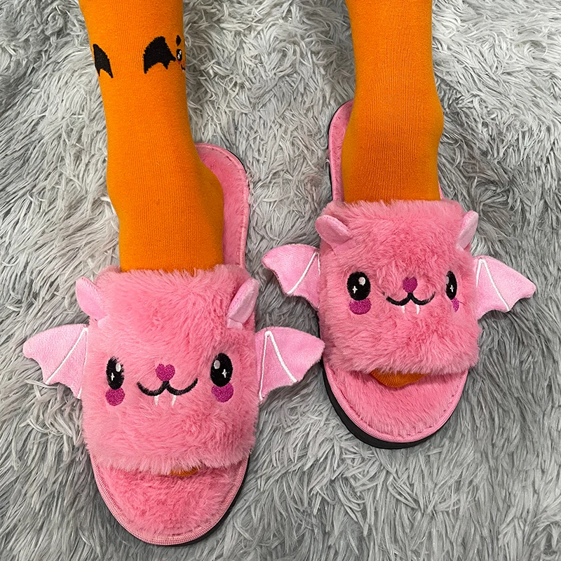 Chaussons confortables chauve-souris Halloween