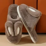 Chausson lapin peluche douce unisexe
