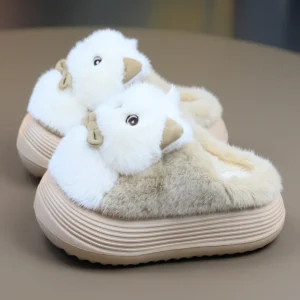 chaussons panda fourrés femme
