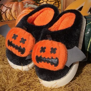 Chaussons Halloween Hiver Femme Épais