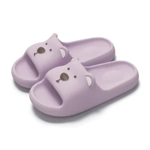 chaussons lapin violets