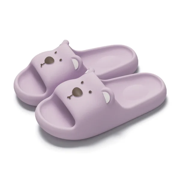 chaussons lapin violets