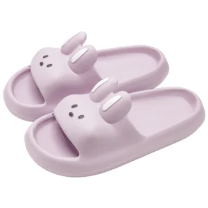 chaussons lapin été doux légers
