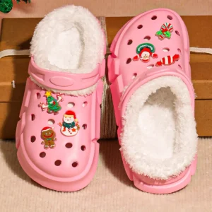 Chaussons Noël Chauds pour Fille de 3 - 12 ans