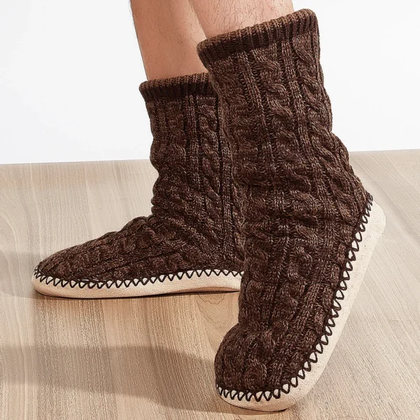 chaussons botte tricot d’intérieur