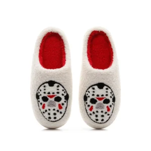 Chaussons Halloween blanc unisexe