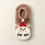 Chaussons chaussettes hérisson en peluche douce