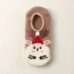 Chaussons chaussettes hérisson en peluche douce