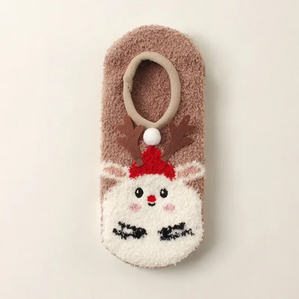 Chaussons chaussettes hérisson en peluche douce