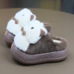 Chaussons Panda marron et blanc