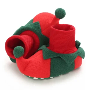 Chausson de Noël pour enfant avec motif festif