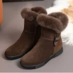 chaussons bottes fourrées hiver femme
