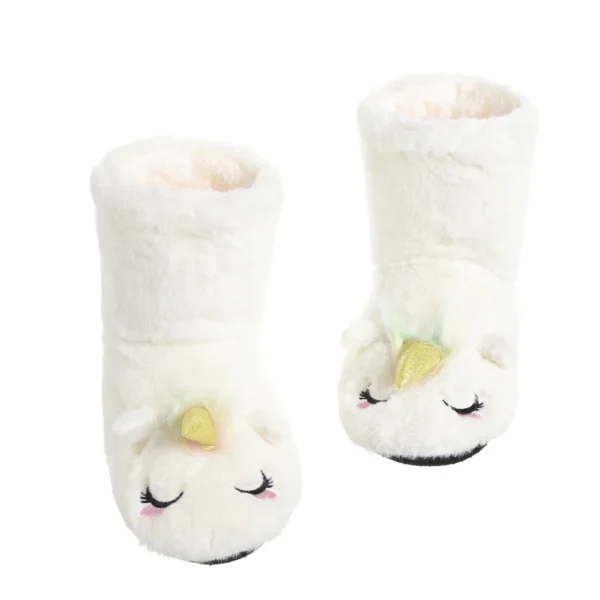 Chaussons licorne blanc pour fille en mode cocooning