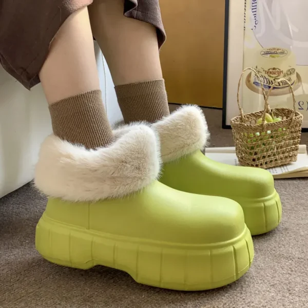 Chaussons boots chaudes imperméables pour femme