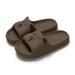 chaussons lapin marron