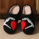 chaussons Halloween noirs unisexe