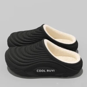 Chaussons femme hiver - noirs fourrés