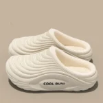 Chaussons femme plateforme fourrés
