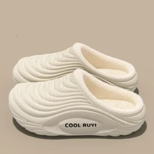 Chaussons femme plateforme fourrés