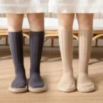 Chaussons en botte tricot d’intérieur unisexe