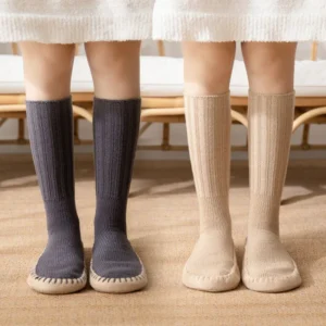 Chaussons en botte tricot d’intérieur unisexe