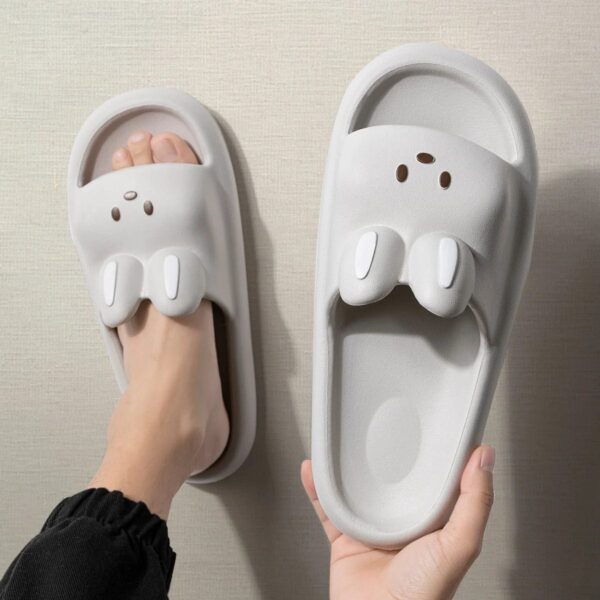 chausson claquette lapin