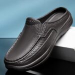 chausson cuir élégant