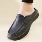 chausson cuir confort