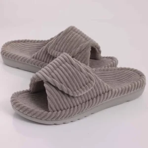 Chaussons scratch confort femme – Marron