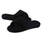 Chaussons à scratch femme – Noir pratique