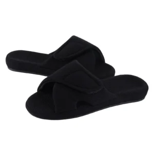 Chaussons à scratch femme – Noir pratique