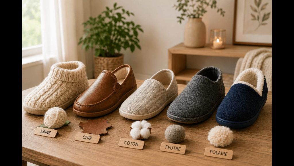 Quelle matière de chaussons choisir - Laine, cuir, coton, feutre ou polaire