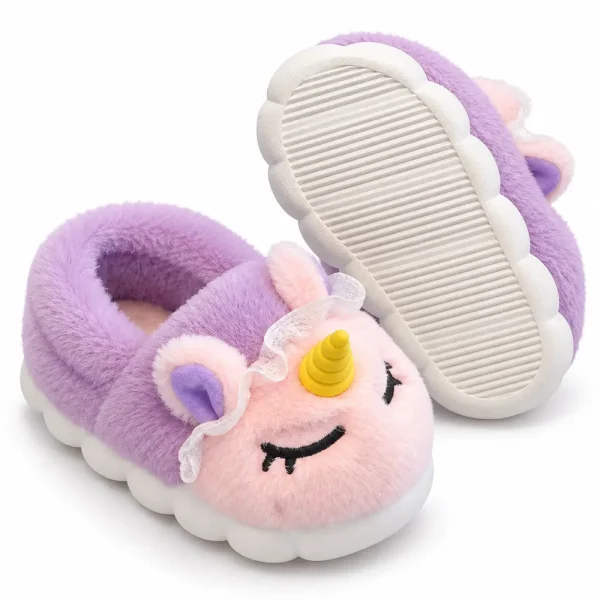 Semelle EVA striée des chaussons licorne enfant